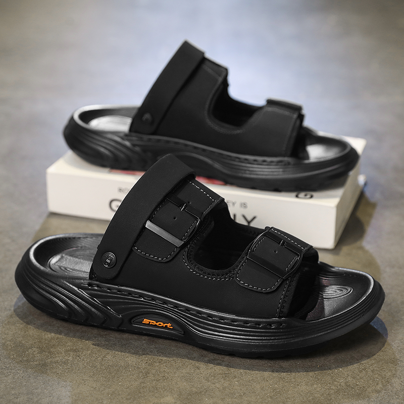 Platform Leather Male Slippers - Flip Flop Leather Men 评论和价格