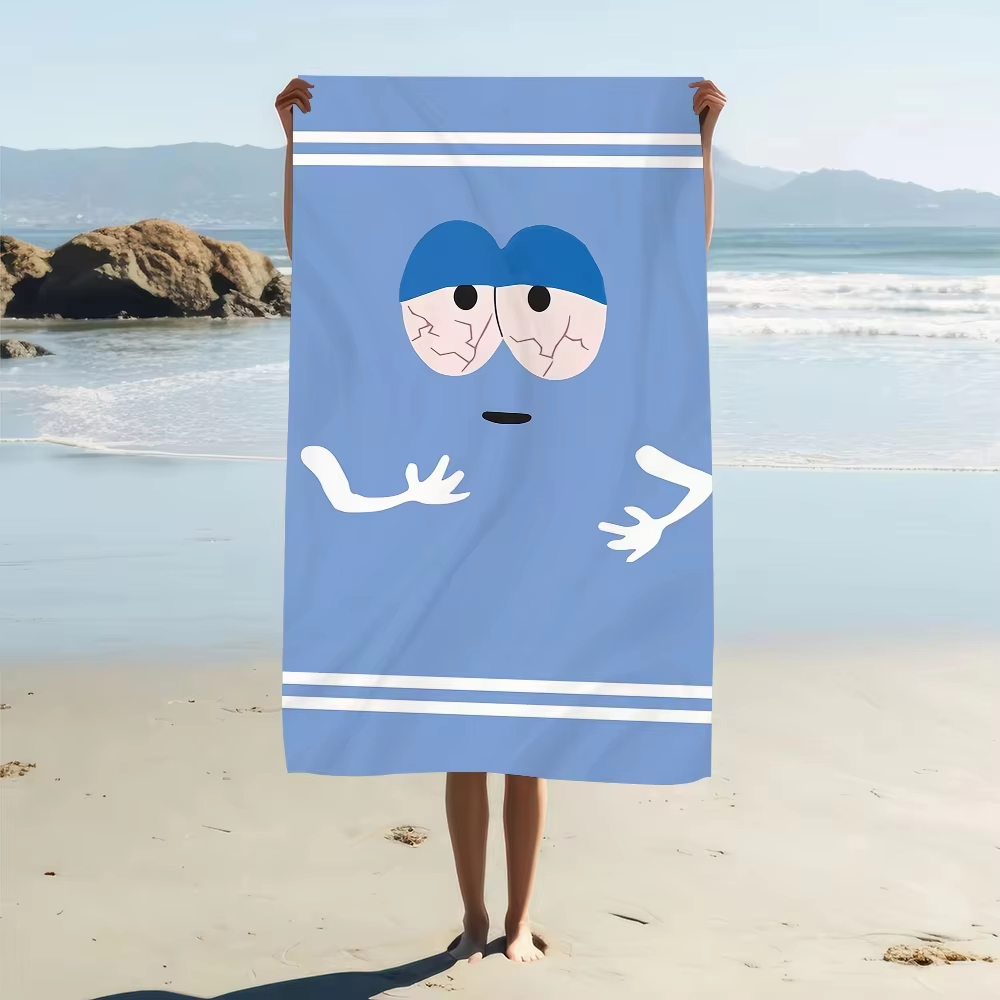 Fun Cartoon T-Shaped Towel, Qu - Beach Towel Large 评论和价格