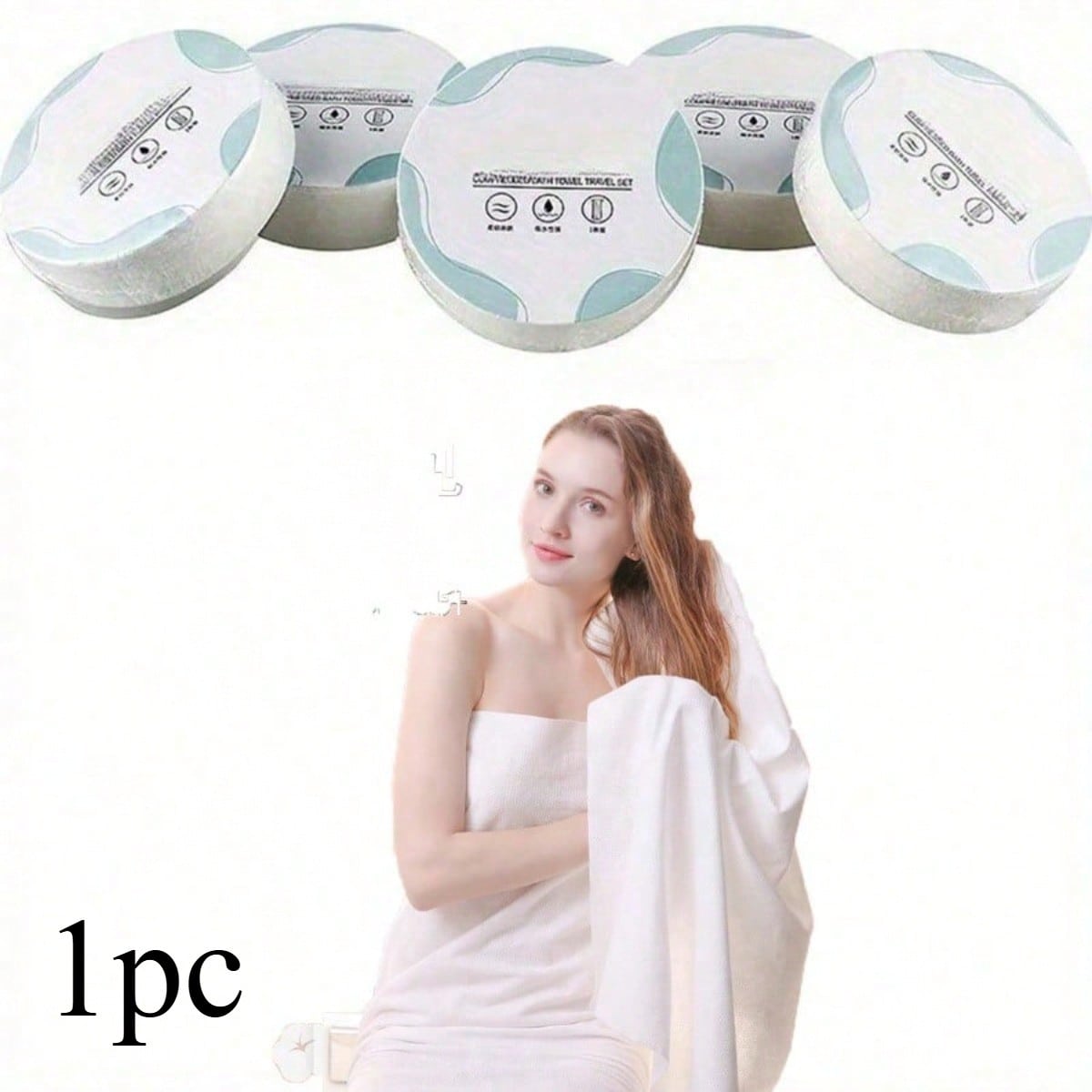 1pc  Large Compressed Towel Di - Beach Towel Large 评论和价格